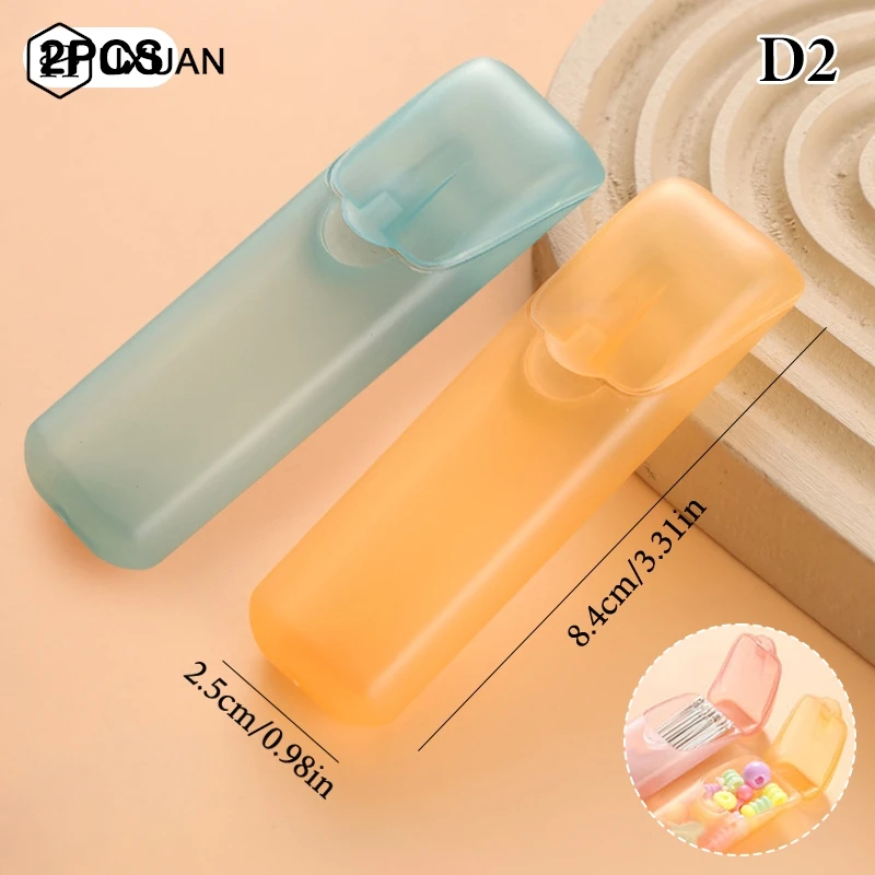 2/4/6pcs Mini Toothpick Holder Portable Swab Storage Box Travel Organizer For Swabs, Makeup Brushes & Small Essentials With Lids