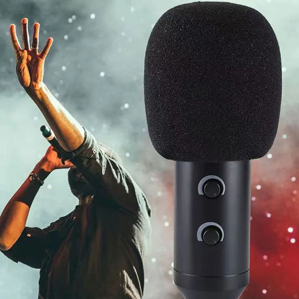 

12Pcs Reusable Microphone Sponge Cover Windproof Thickened Breathable for Ktv Conference Stage Performance Podcast Interview
