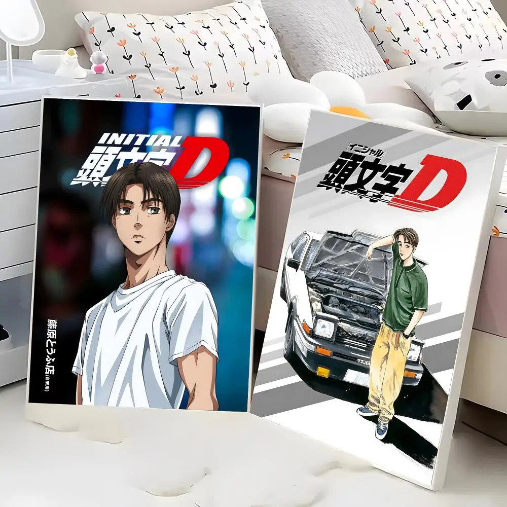 Initial D AE86 JDM Drift Anime Takumi Fujiwara Painting Calligraphy Poster Eco-Friendly Decor Frameless Canvas