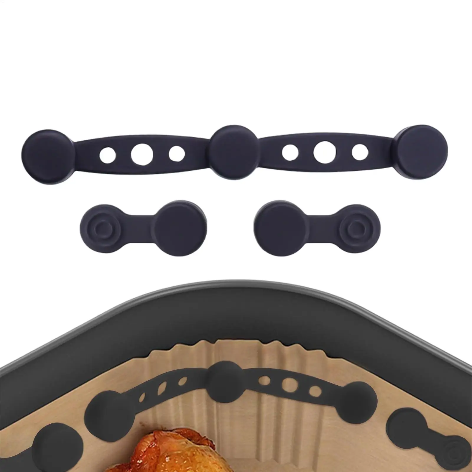 Air Fryer Liner Magnete Air Fryer Schnalle Silikon Zubehör Liner Halter zum Halten Pergament Papier verhindern Papier vor