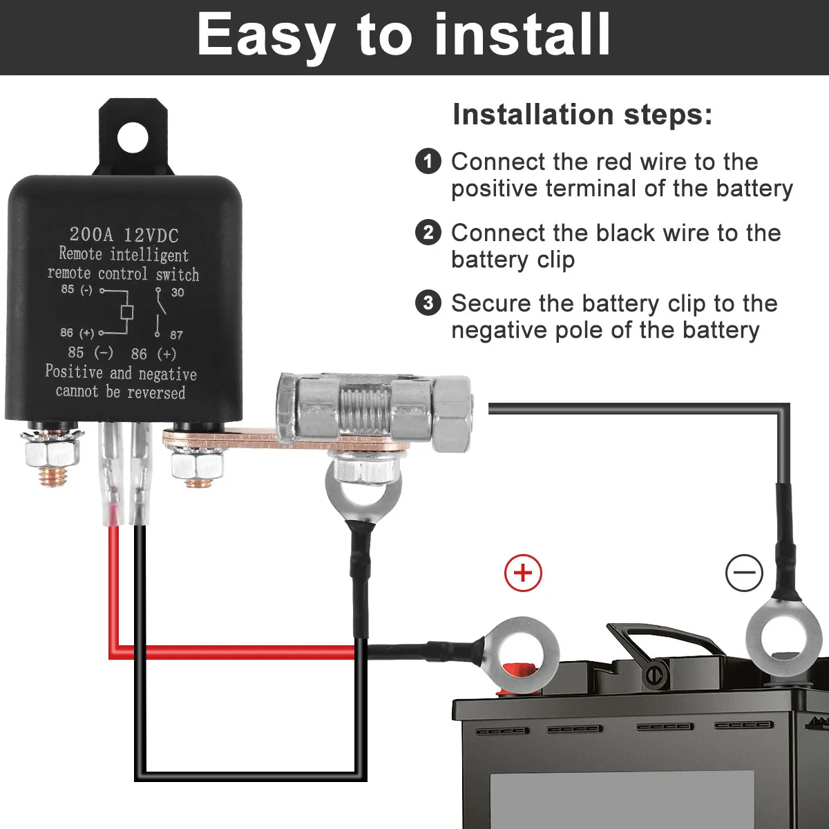 12v interruptor de bateria relé de controle remoto relé de desconexão de bateria de carro anti-roubo interruptor de desligamento da bateria isolador para caminhão automático