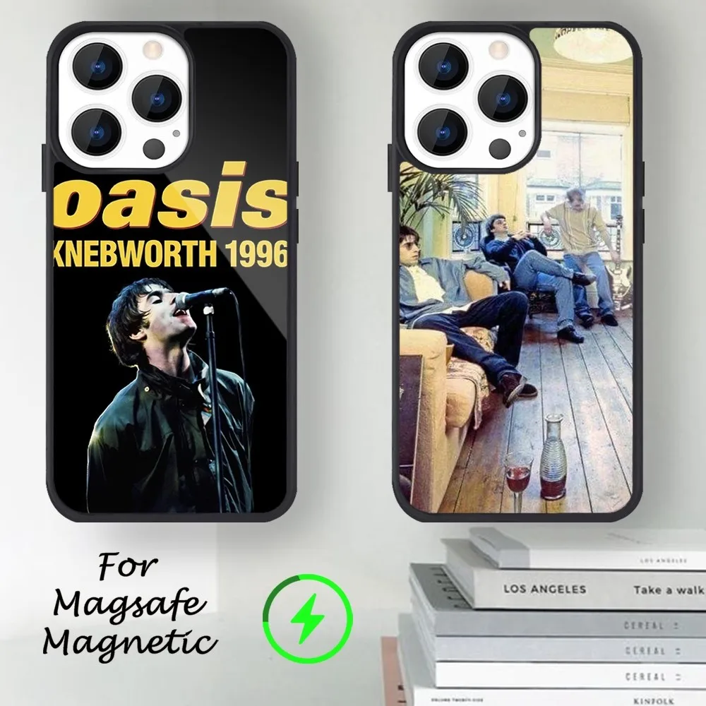 Band O-Oasis Phone Case For iPhone 14 13 12 11 15 Pro Max Magsafe Magnetic