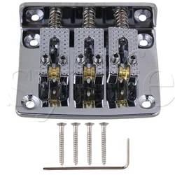 Silver Cigar Box Electric Guitar 3 String Bridge with Screws Zinc Alloy
