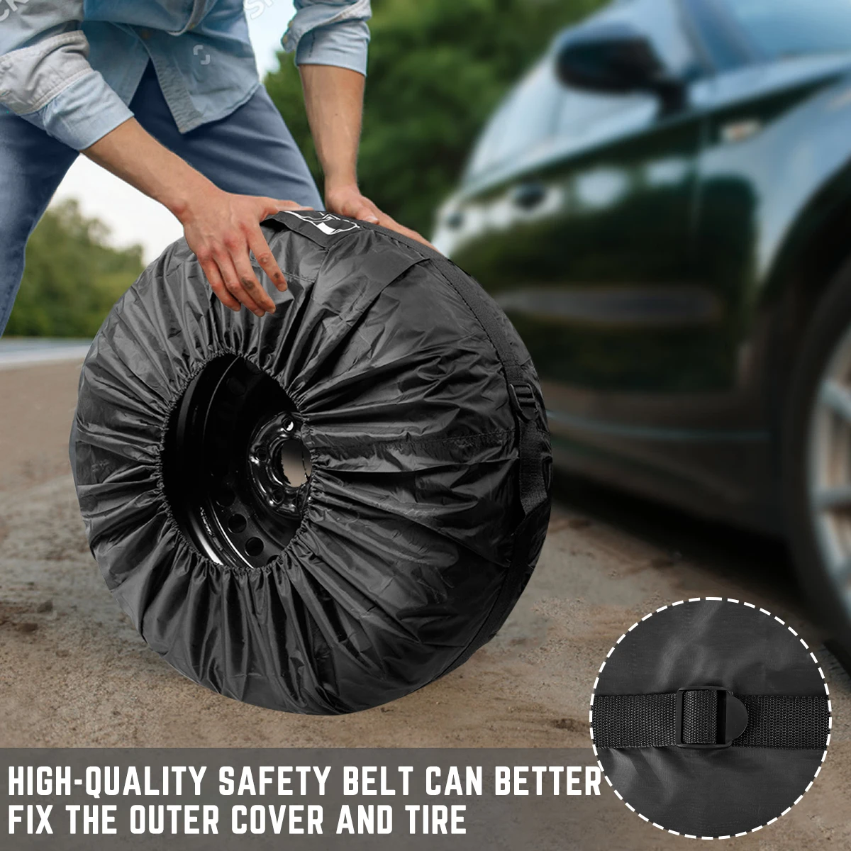 Auto Wheel Tire Storage Bags Car Spare Tire Cover Vehicle Tyre Accessories Waterproof Dust-proof Protector Styling Oxford Cloth