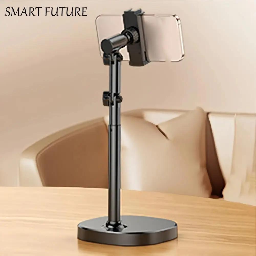 

Телескопическая подставка для телефона с регулируемой высотой 360° ° Поворотный стабильный держатель для настольного телефона, универсальный портативный кронштейн для мобильного телефона