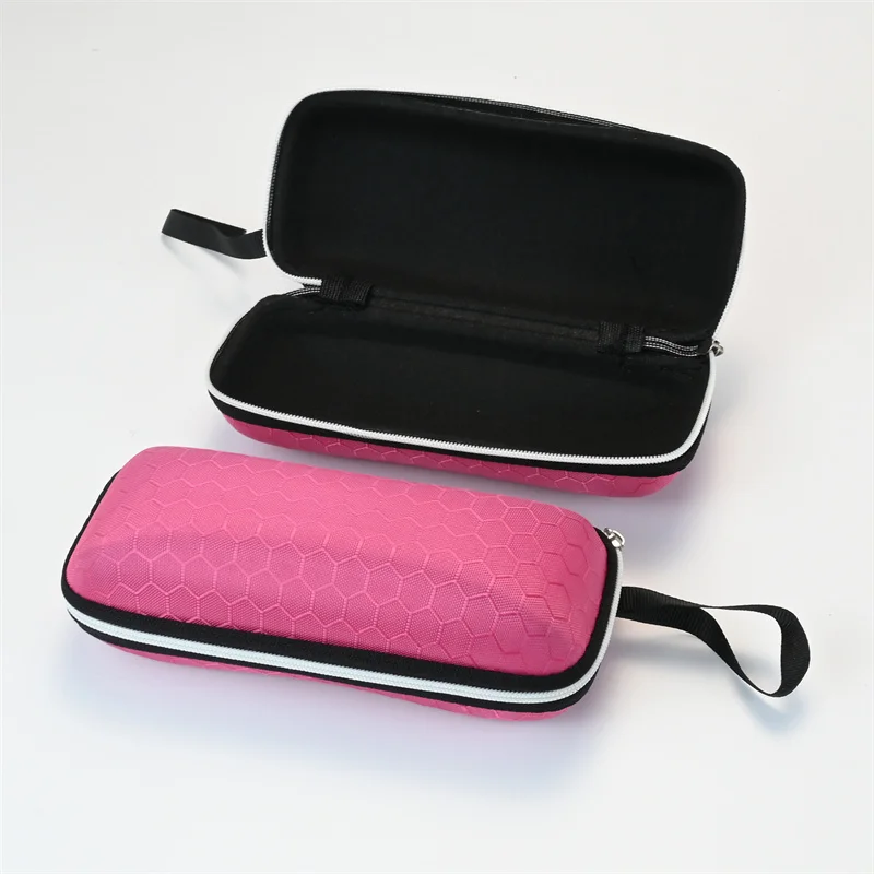1/5/10 PCS Pink Sunglasses Box Glasses Pattern Eyewear Box Zipper Closure Simple Style Portable EVA Glasses Protective Box