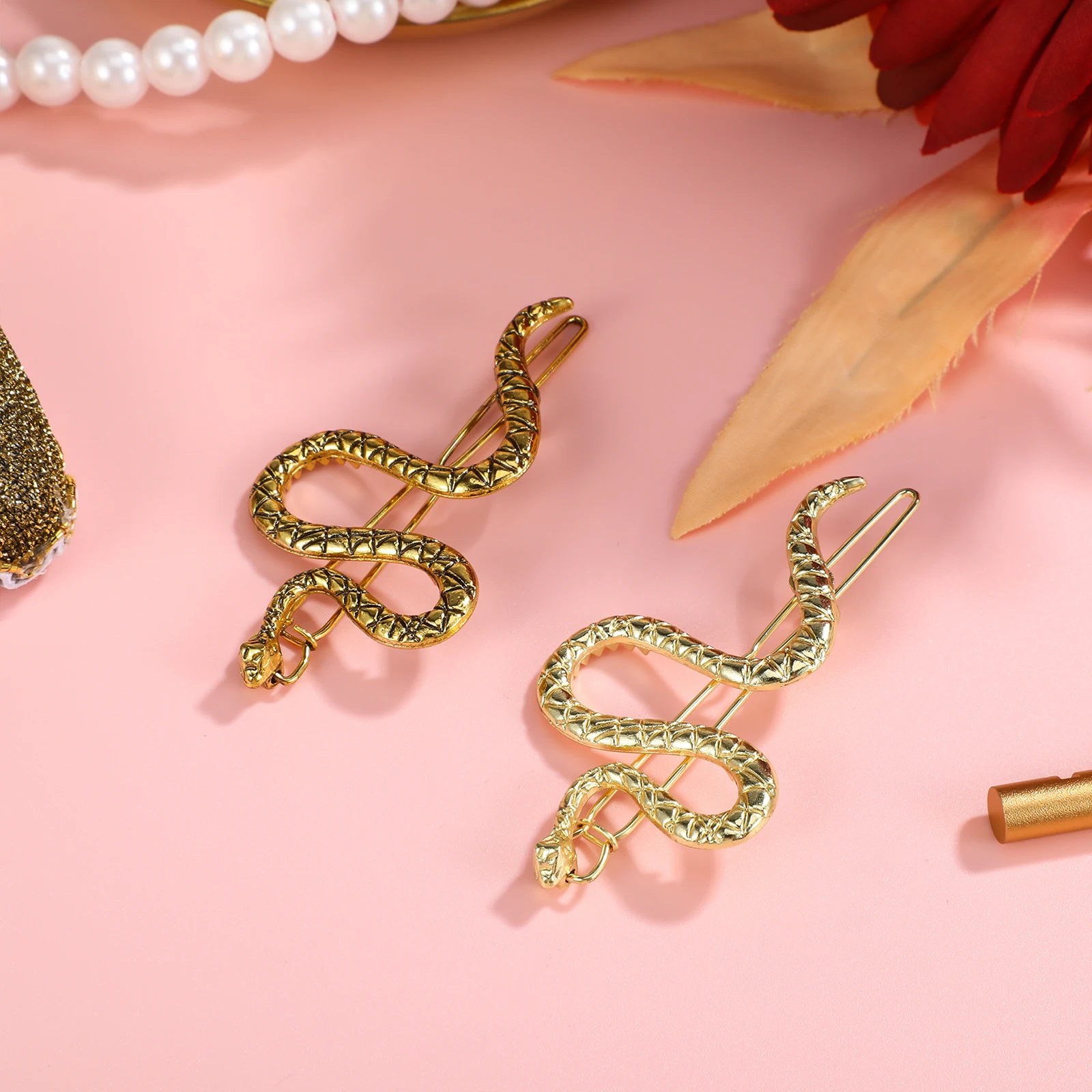 4 Stück S-förmige Clip-Haarnadeln aus Metall für Damen, modisch, elegant, Haarschmuck, starker Halt, hält den ganzen Tag