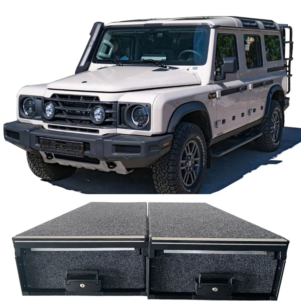 Interior Bed Drawers For INEOS Grenadier Super Quality 4WD Draws VRD4X4 Truck Bed Drawer With 4x4 Fridge Slide Overland Gear