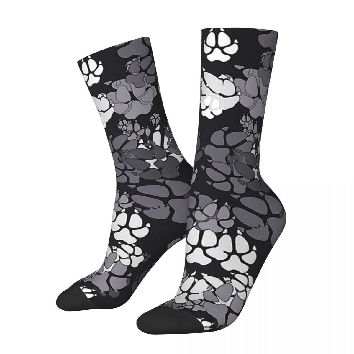 Funny Crazy Sock for Men Canine Camo URBAN Hip Hop Harajuku Happy Seamless Pattern Printed Boys Crew Sock Novelty Gift