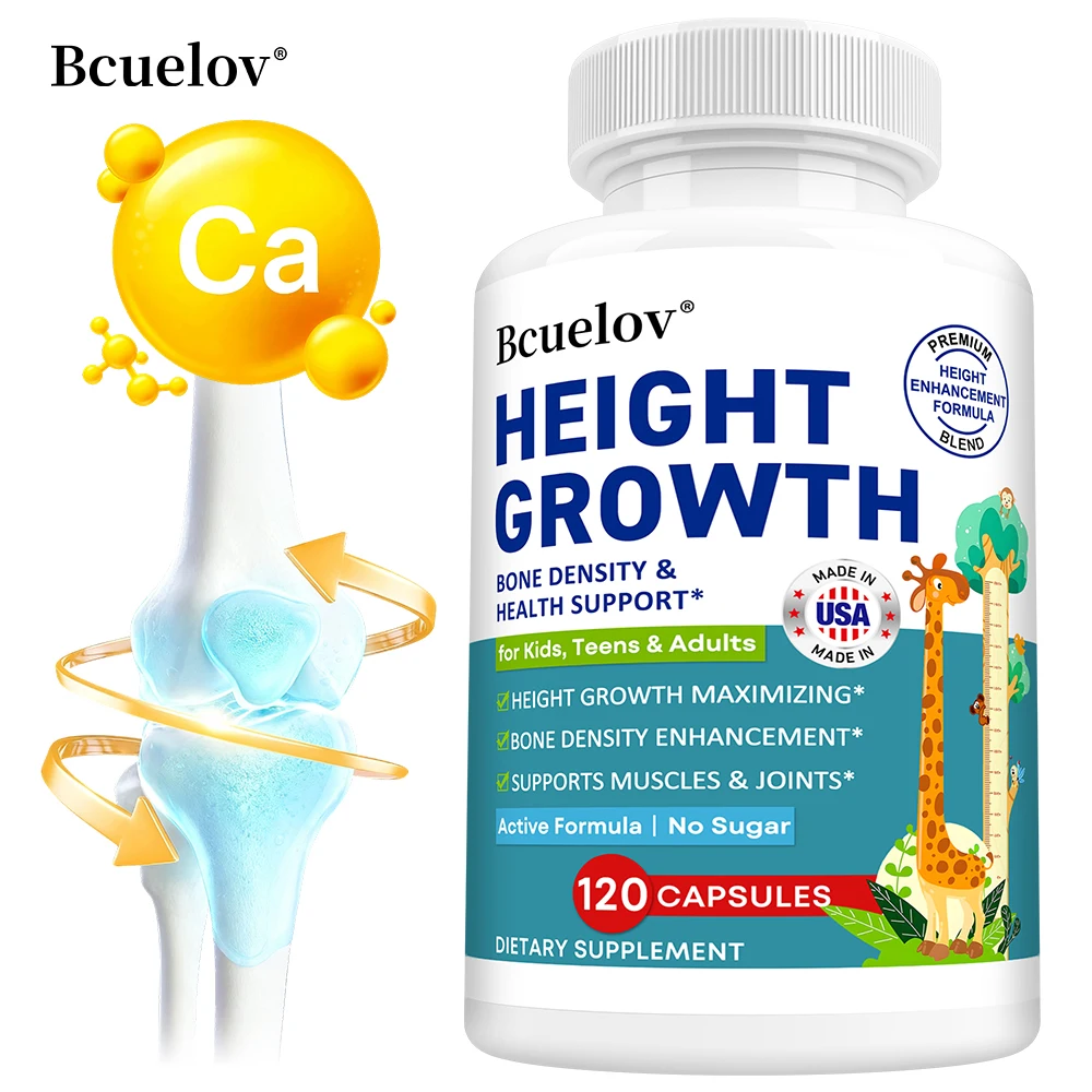 Bone Health Supplement Natural Height Growth for Kids Teens and Adults To Increase Bone Strength 120 Capsules
