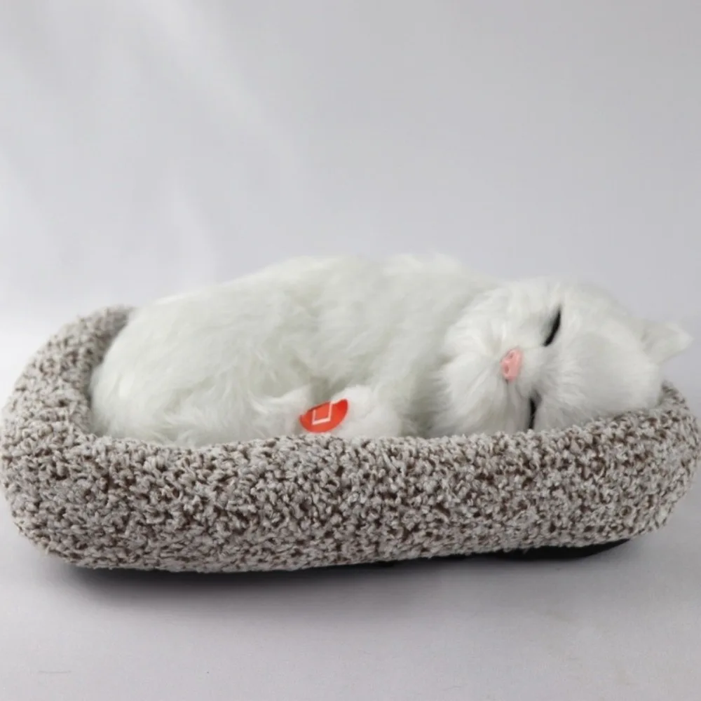 Realistic Sleeping Dog Breathing Dog Simulation Fur Dog Stuffed Stuffed Pet Pet