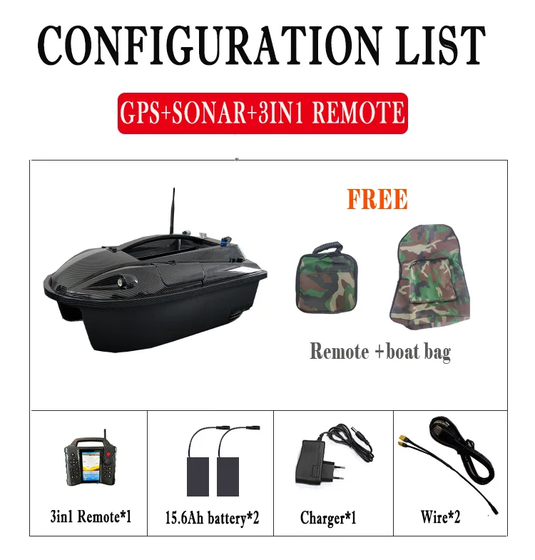 أحدث ترقية 116 نقطة GPS صياد السمك كبير RC قارب طعم سمك جديد نظام السونار الكارب قارب طعم صيد مصنوع من البلاستيك المتين