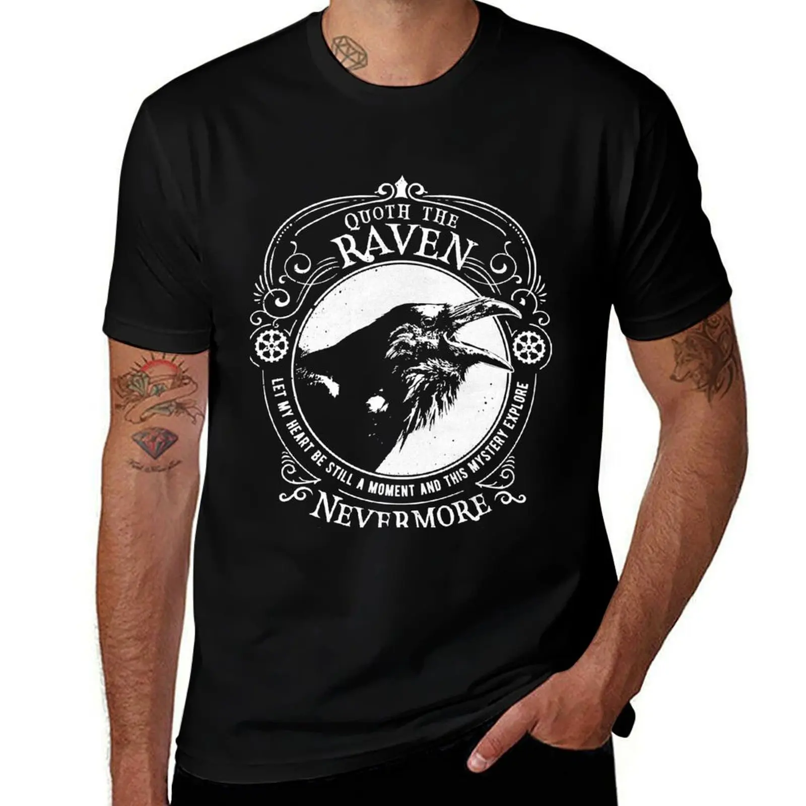 Nevermore - Raven Classic T-Shirt Big Size Daily Wear T-Shirt