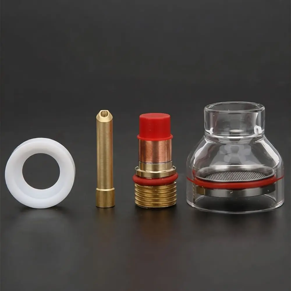 TIG Welding Consumables Set For WP17 18 26 Torch Quartz Glass Nozzle Gas Lens Efficient Stable Metal Fabrication Repair Kit
