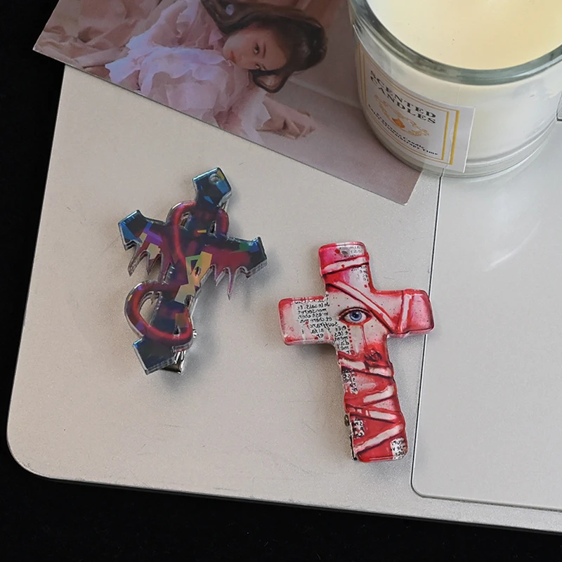 

Готический панк-заколка для волос в стиле Y2K с эффектом крови, акриловый аксессуар для волос в рок-стиле