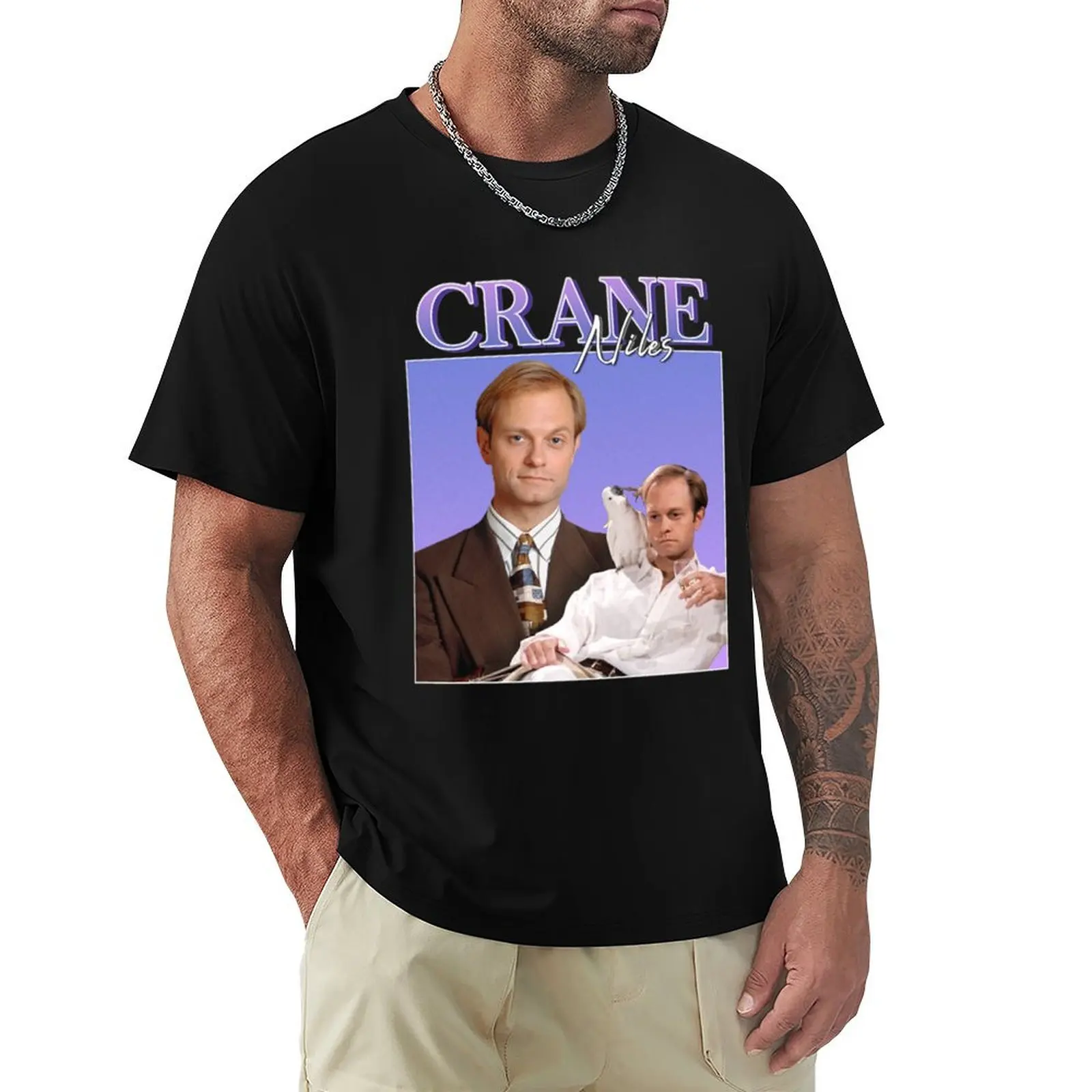 Niles Crane Vintage Retro Fan Gifts T-Shirt Novelty Print Casual Tee Shirt