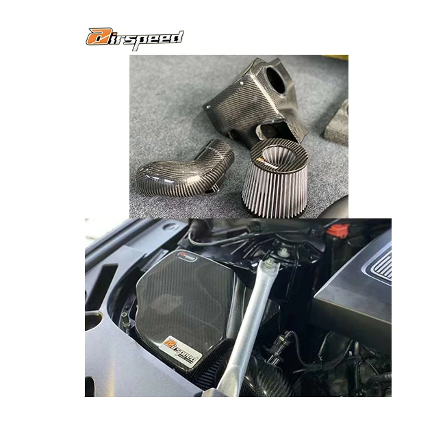 

Airspeed Real Car Data Development Dry Carbon Fiber Cold Air Intake System For bmws 520Li 525i 530i G30 G38 B48 2.0T