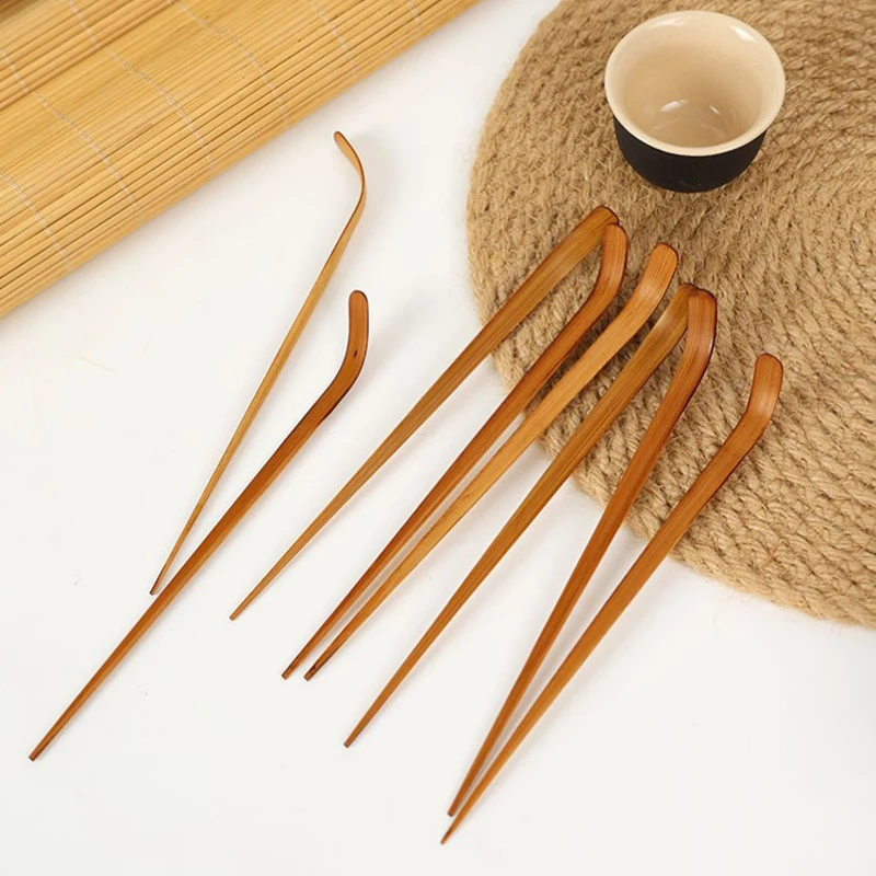 Handmade Wood Tea Matcha Stick Spoon Tea Set White Bamboo Kitchen Tools Seasoning Gadgets Cookware Accessories - view 5
