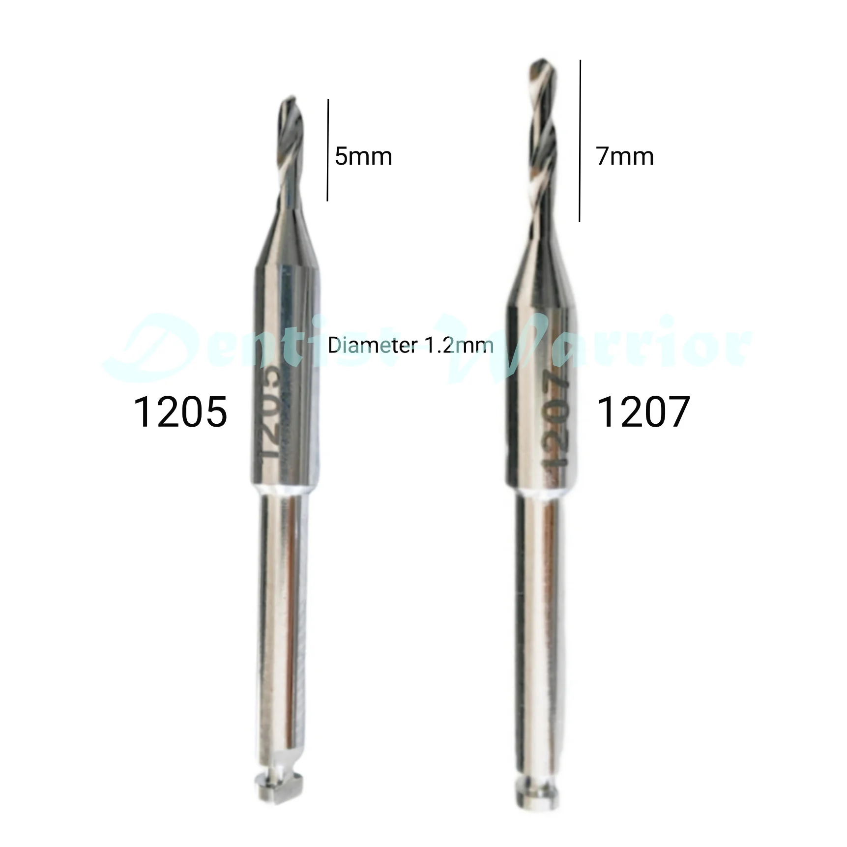 

Dental Pilot Drill Guided GBR Bone Screw Insertion Prebored Hole Drills ∅1.2 Length 5/7mm