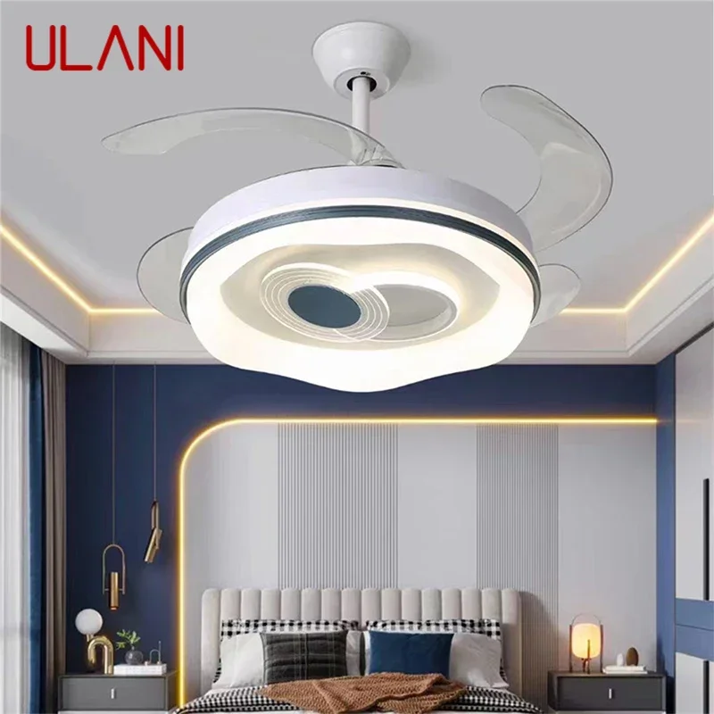 

ULANI Modern Stealth Fan Light LED Living room Restaurant Bedroom Children's room Ceiling Fan Light Remote Electric Fan Light