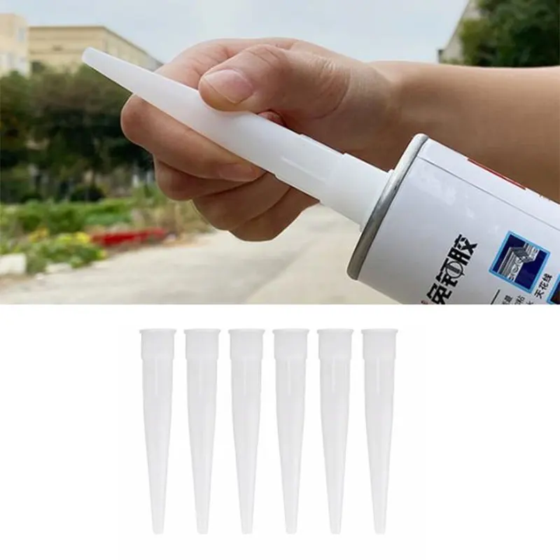 20pcs Universal Caulking Nozzle Glass Glue Tip Mouth Home Construction Tools