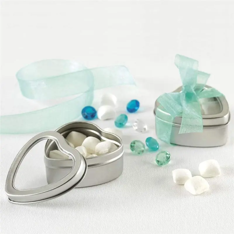 15PCS Heart Shaped Metal Tins Box with Lids Candy Boxes Heart Empty Tin Candies Jar for Valentines Day Birthday &LICG
