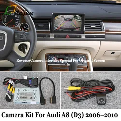For Audi A8 S8 D3 2006 2007 2008 2009 2010 Original Screen No Need Coding HD Front Rear View Reversing Camera And Interface Kit
