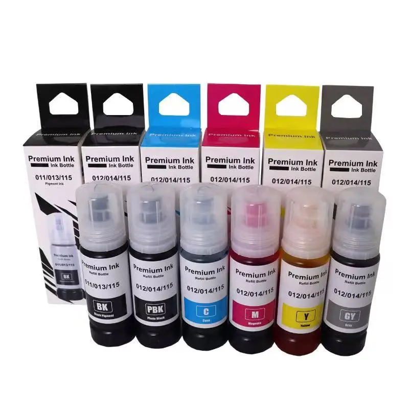 

Чернила Dye Ink 115 T115 Premium, совместимые, водные, для заправки, в бутылках, с контейнером для чернил, для принтеров Epson EcoTank L8160 L8180