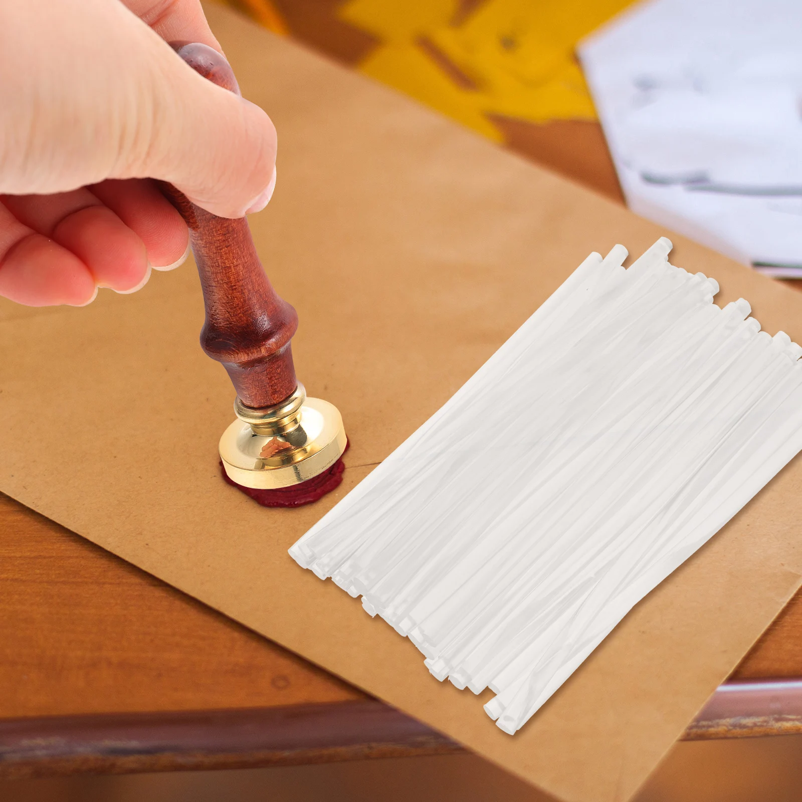 

50Pcs Stamp Sealing Wax Sticks High Quality Wax Sticks for Letter Sealing Invitations Cards Kraft Envelope Seal Vintage Style