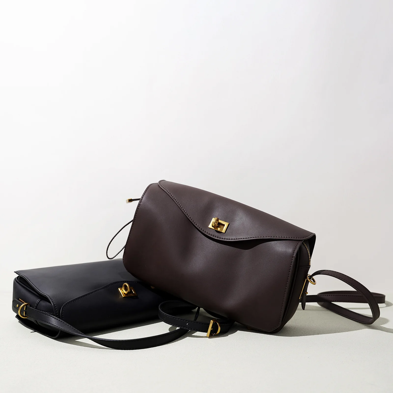 Light Luxury Commuter Women Bag Senior Sense Head Layer Cowhide Women Shoulder Bag Fashion Temperament Genuine Leather Women Bag