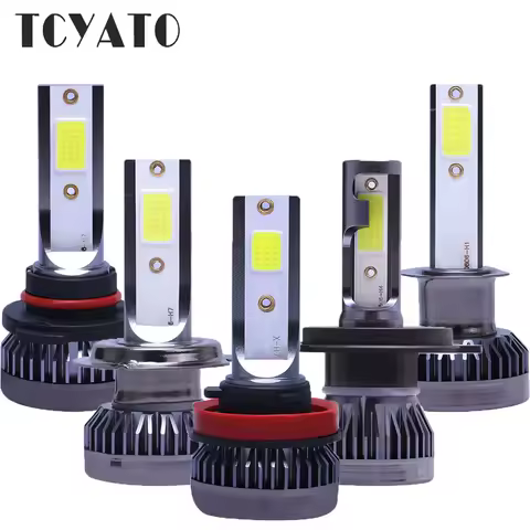 2PCS/pair Mini Lights Auto H7 LED H4 Bulb H3 H8 H9 H11 9005 9006 9012 6000LM Car Headlight H1 6000K Auto