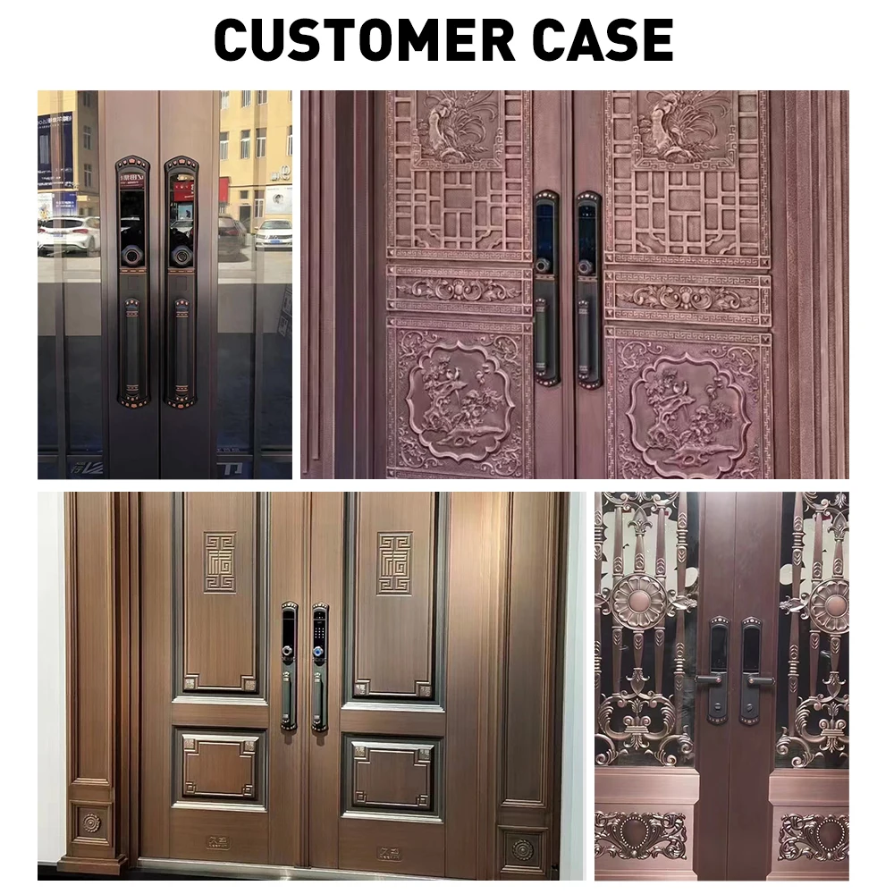 High Security  Smart Door Lock for Villas Waterproof IPX5 Face Recognition Fingerprint for Wood Doors Cloud Data Storage
