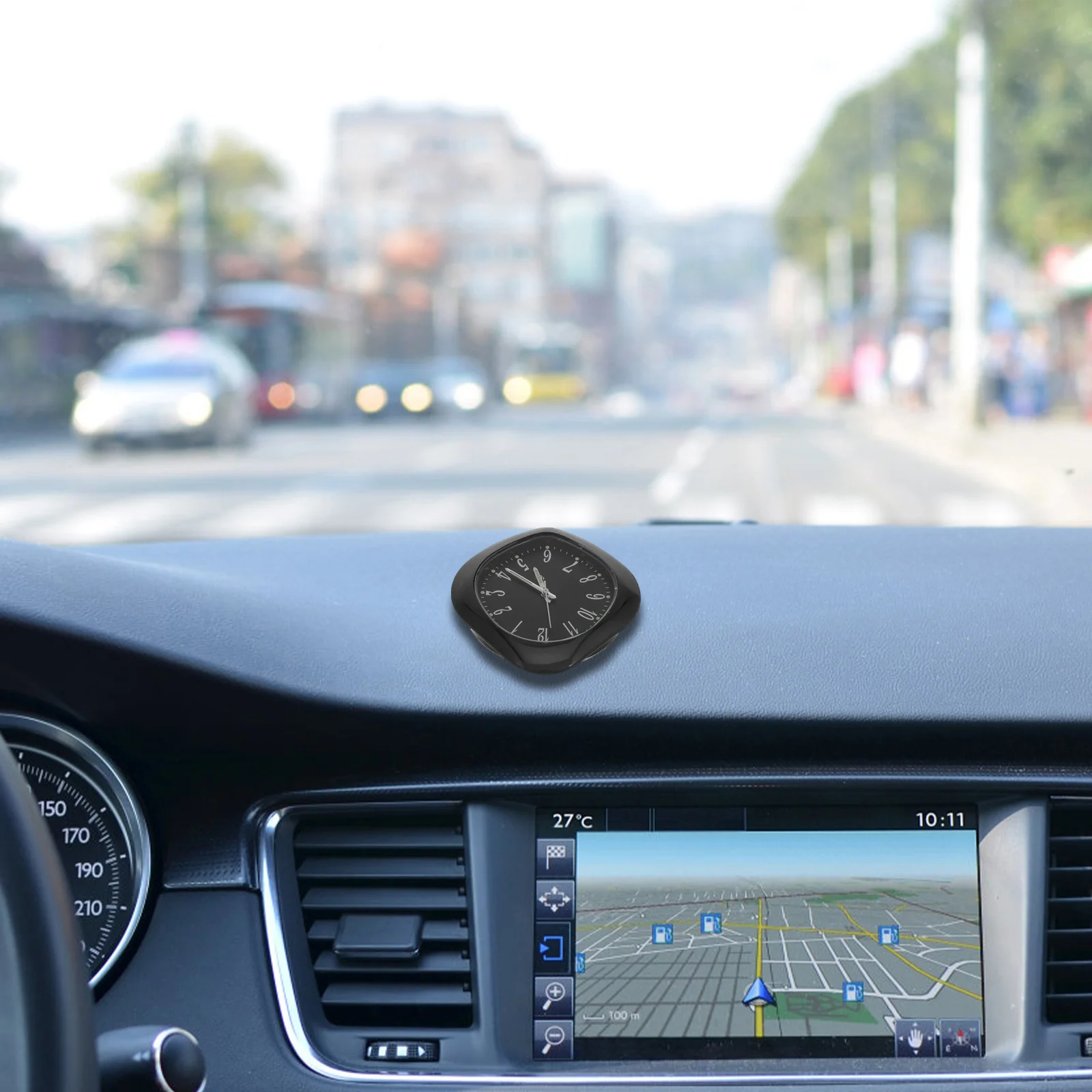 

Creative Glow In The Dark Durable Metal Analog For Vehicle Mini Air Vent Car Accurate Quartz Timepiece Stylish Bike Small Car