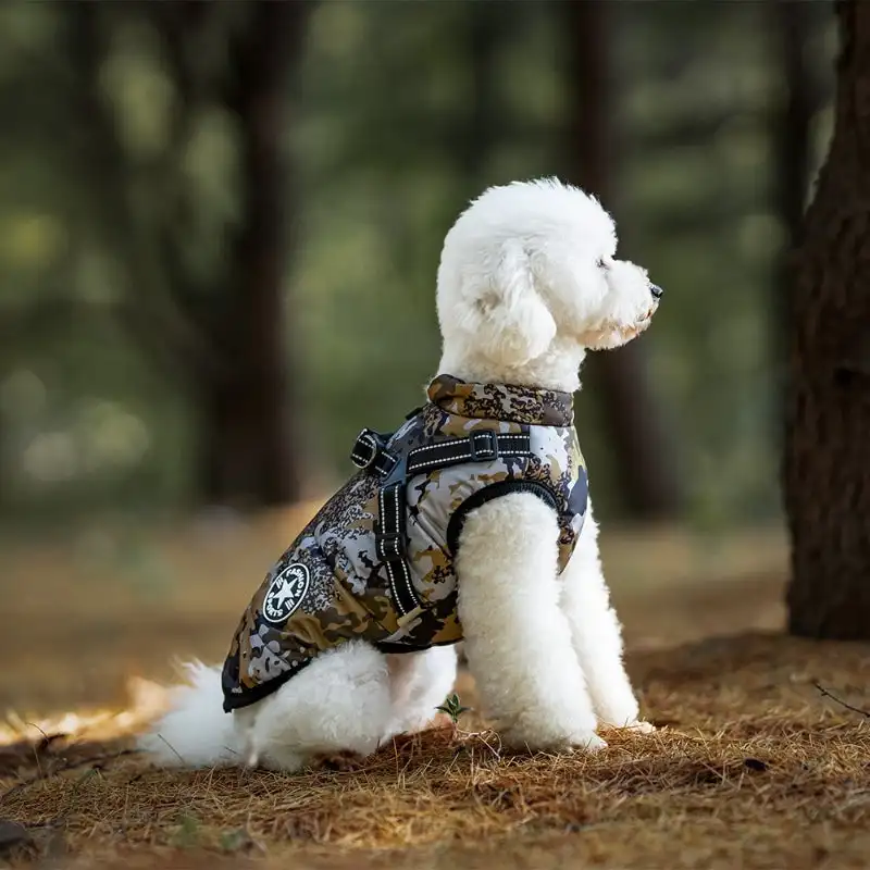 

Dog snow suit waterproof reflective dog jacket warm dog clothes suitable for small and medium dogs