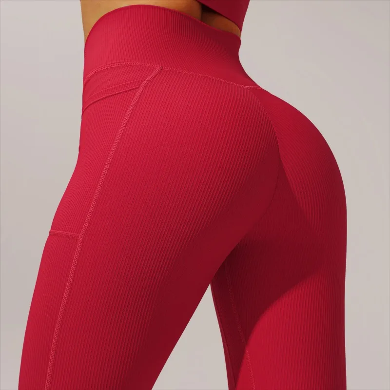 Cross Waist Mermaid Pattern Sports Fitness Yoga Pants Cycling Peach Hip High Waist Pocket Tight Pants Lifting Buttocks Leggings