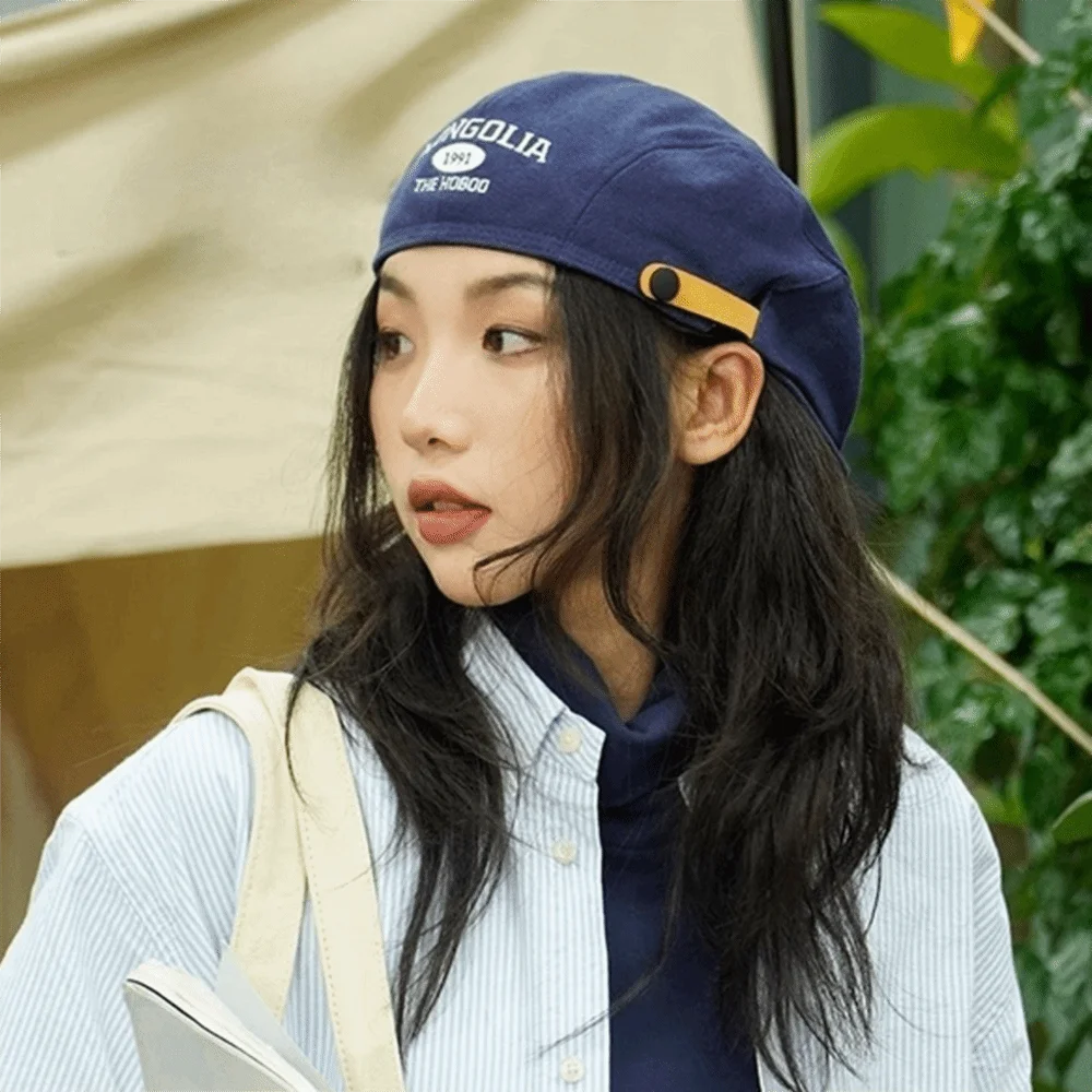 أزياء القطن إلكتروني التطريز قبعة قابل للتعديل شقة موزع الصحف قبعة كلاسيكية Y2k إلى الأمام قبعة الشارع الشهير #1