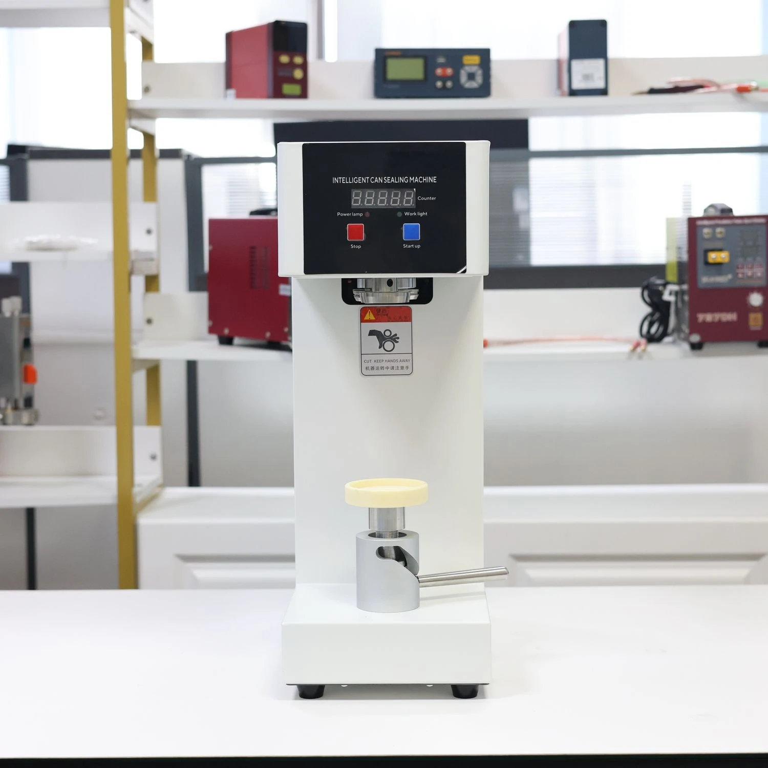 QLS-180 Vielseitiger halbautomatischer Dosenverschließer 180 W für 55-mm-Dosen, geeignet für den gewerblichen und privaten Gebrauch