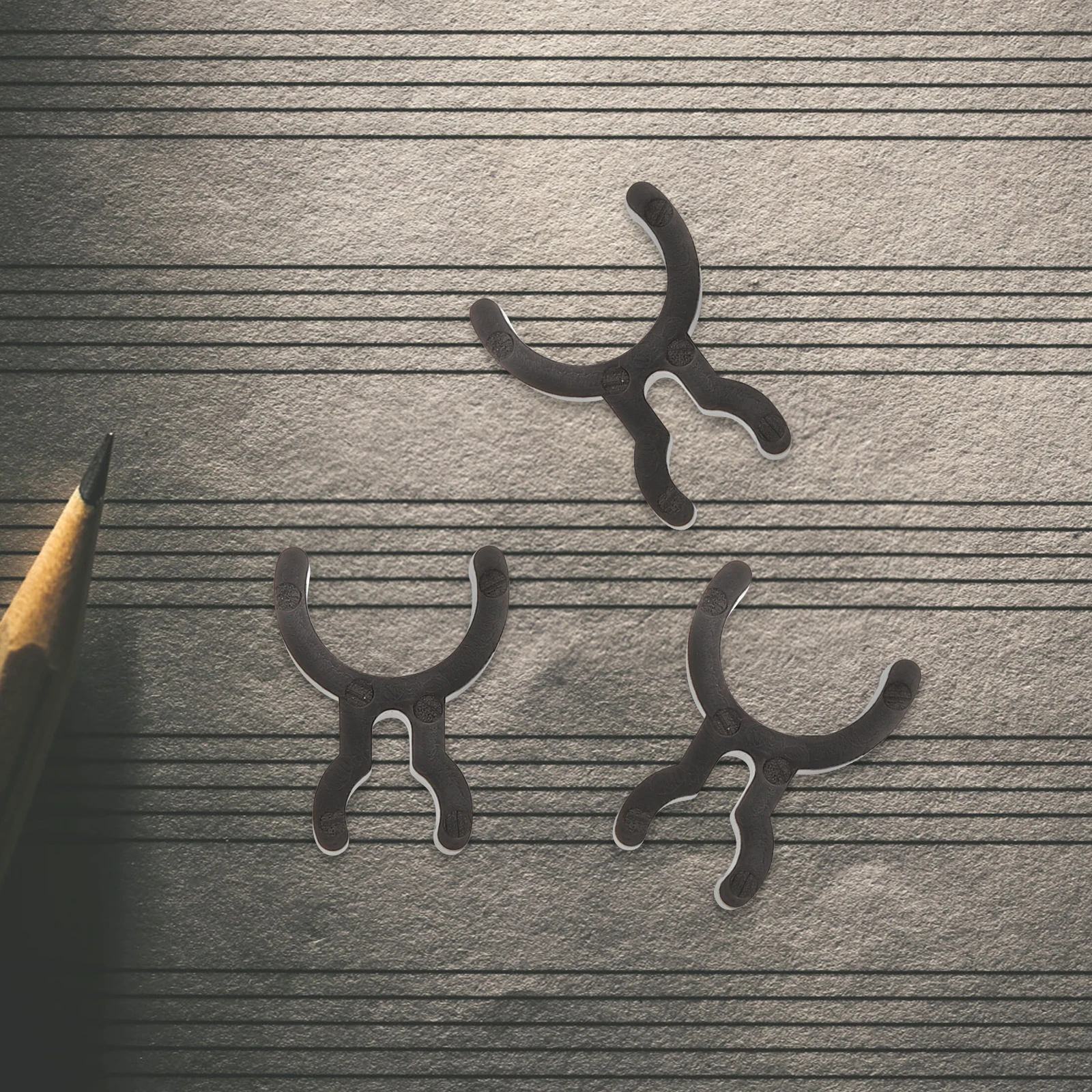 

3 Pcs Black Pen Clips for Trumpet French Horn Musical Instruments Pencil Clip Plastic Portable Holder Easy Storage