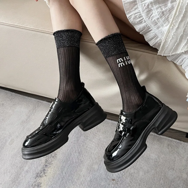 Kave 2024 Summer Hot Selling Socks Girl\'s Luxury High Grade Feeling Pile Socks Ultra thin Breathable Crystal Silk Socks