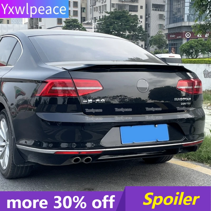 

For VOLKSWAGEN VW PASSAT B8 Spoiler 2017 2018 2019 2020 ABS Plastic Primer Color R Style Rear Trunk Lip Spoiler Car Accessories