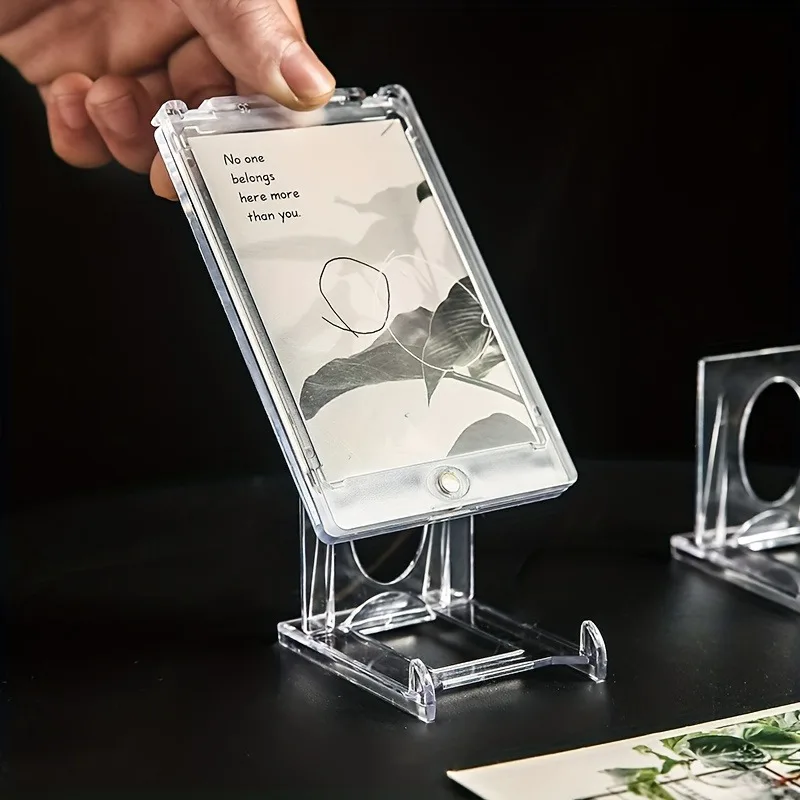 3/5/10Pcs Clear Acrylic Display Stand Adjustable Transparent Photo Frame Holder, Mini Decorative Support for Home Tabletop Decor