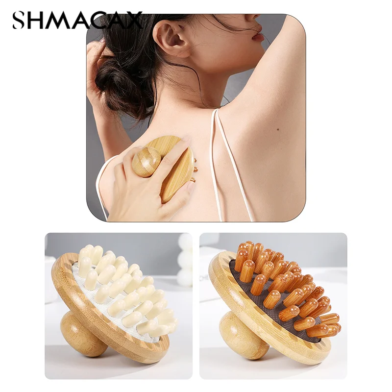 Wood Handheld Meridian Gua Sha Massage Comb Hair Care Shampoo Brush Body Sculpting Massage For Waist Leg Relaxation Tool