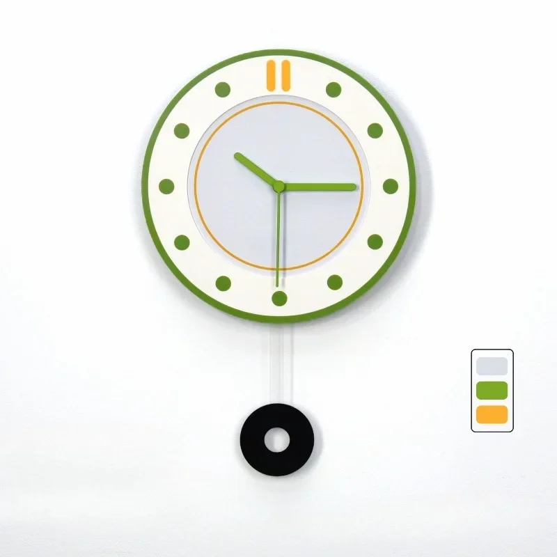 and fashionable, hanging clocks and watches, guest restaurant, high-end atmosphere, with pendulum, no punching 2025 new model