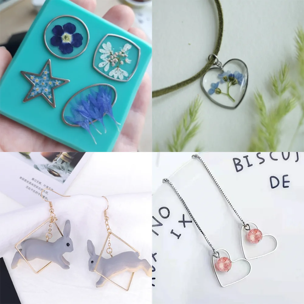 لفة إطار هندسية مجوفة من الفول - مراجعة Bezels Pendant Resin وسعره
