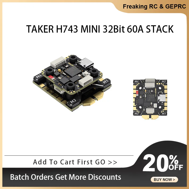 GEPRC TAKER H743 MINI 32Bit 60A STACK