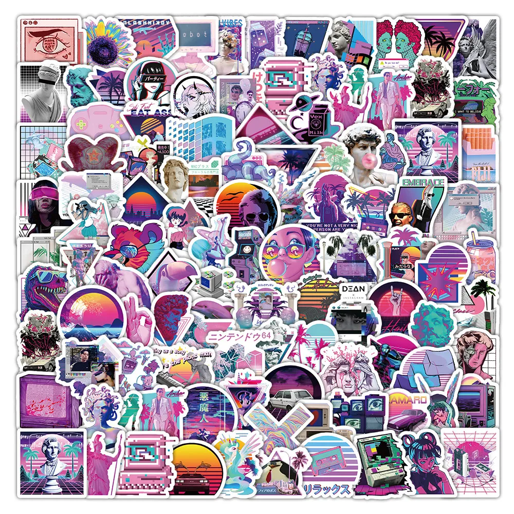 

103Pcs Vaporwave Aesthetic Stickers Retro 80s/90s Style Decals for Laptop, Phone Case & DIY Decoration LanLanStickersWorld Store
