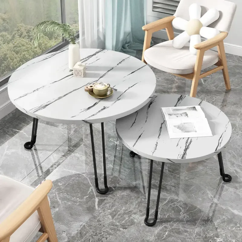 Modern Minimalist and Simple Rental Small Apartment with A Family Balcony Foldable and Movable Coffee Tables for Living Room
