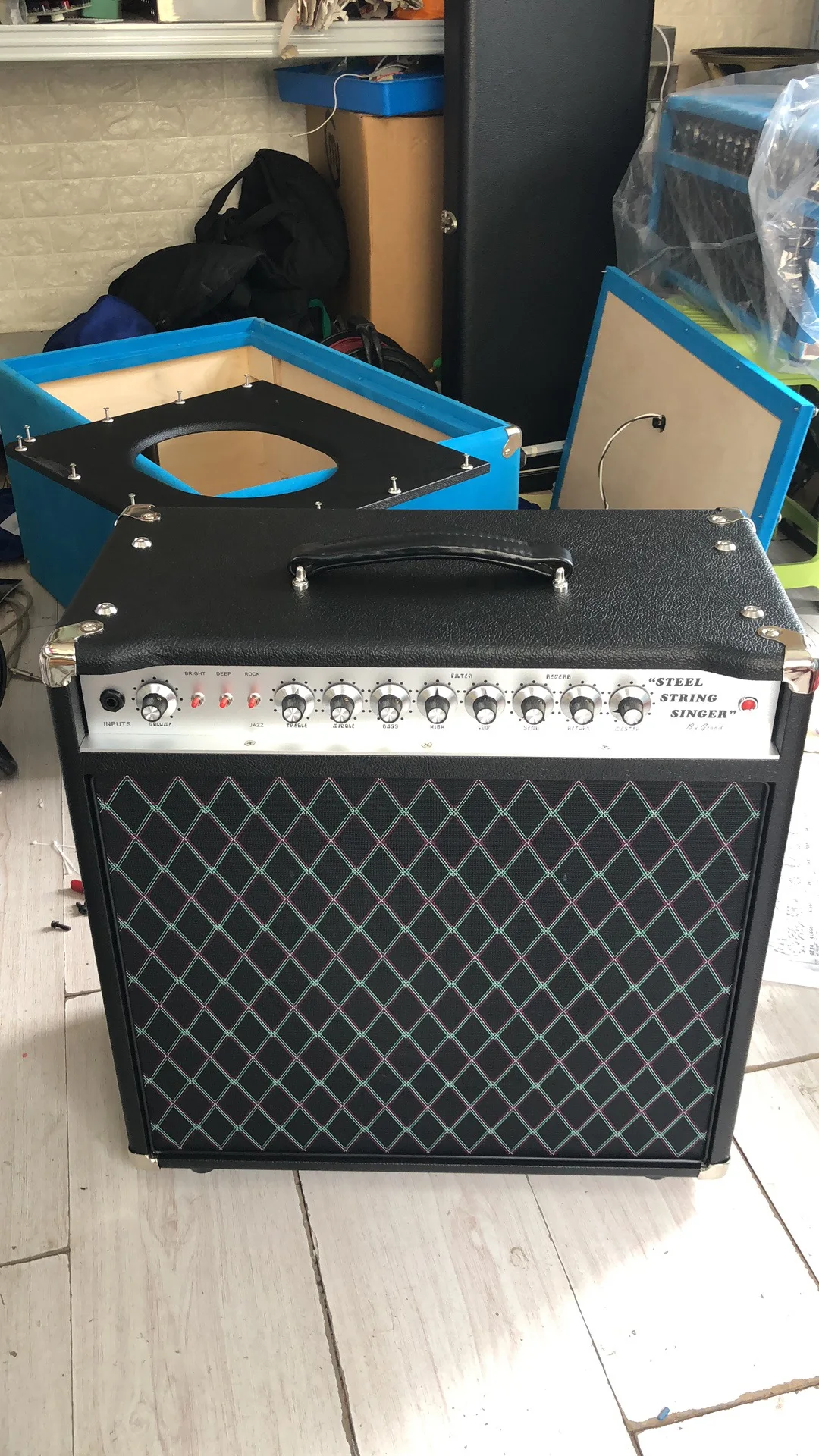 

Custom Dumble Tone SSS Steel String Singer Chassis Head Combo By Grand 20W Accept SSS ODS OEM