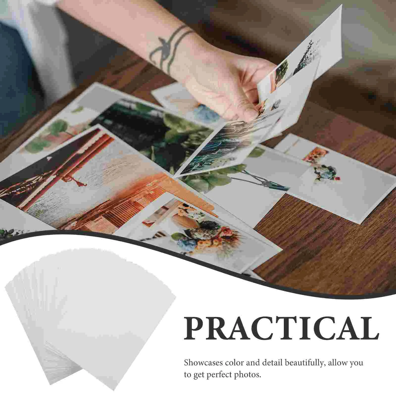 100 Sheets 6-inch Photo Paper Glossy Photographic Printing Papers Printer Daily Use Brochure