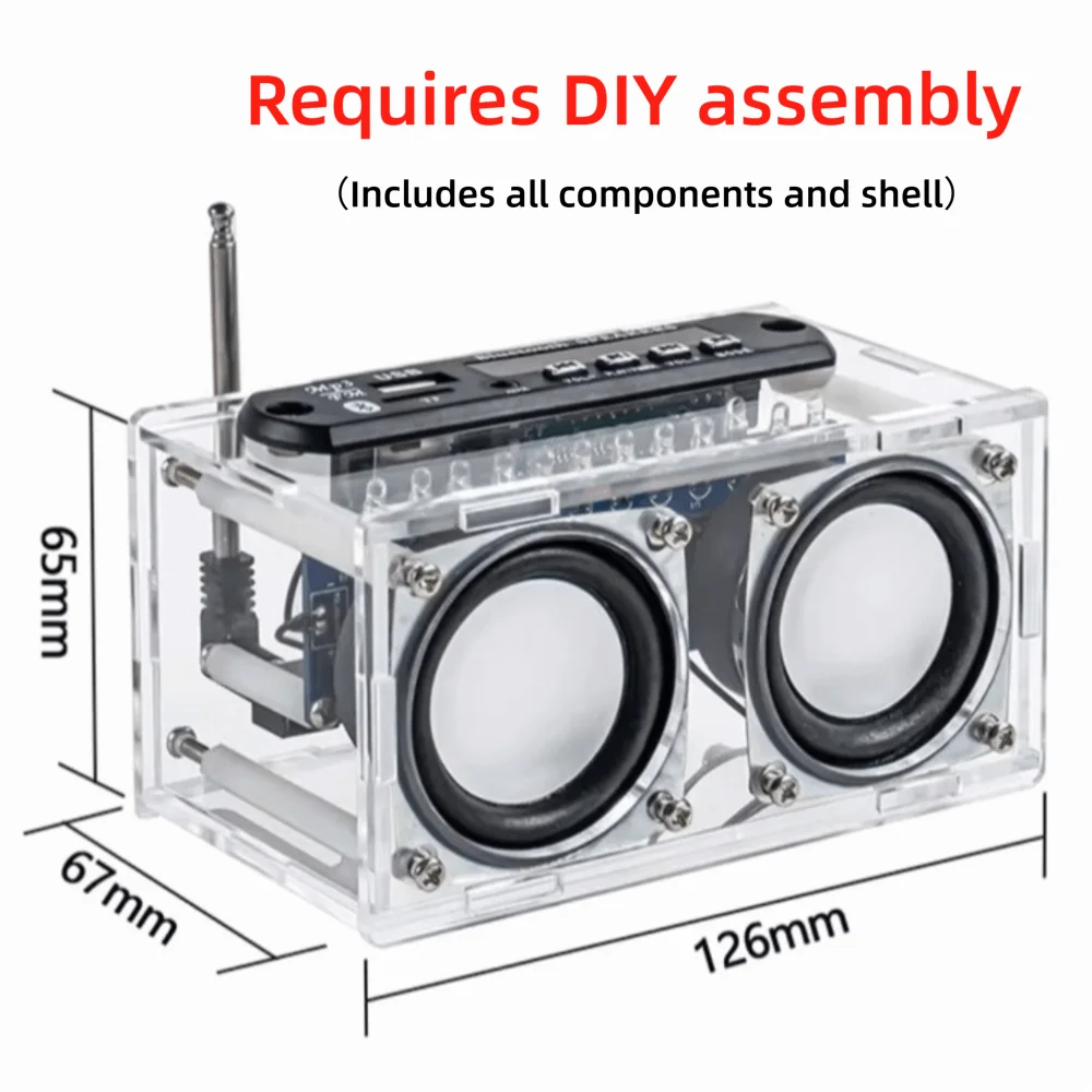 DIY-Lötset für Bluetooth-Lautsprecher, FM-Radio, Bluetooth-DIY-FM-Radio-Set, 87,5-108 MHz, DIY-Lautsprecher-Set, Elektronik-Set – Detail 1